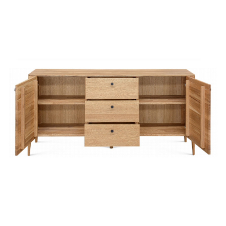 VESKOR Sideboard-Kommode aus massivem Narvik-Eichenholz