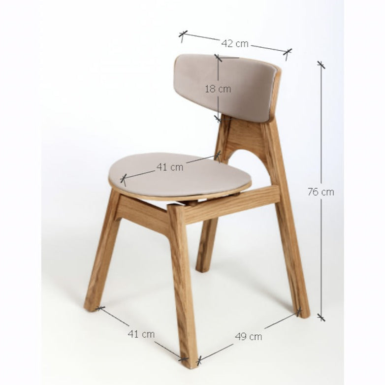 VESKOR Massive Eiche gepolstert Stuhl aus der Kollektion Frida Nordic Möbel mit einem modernen Design Mobel.Store