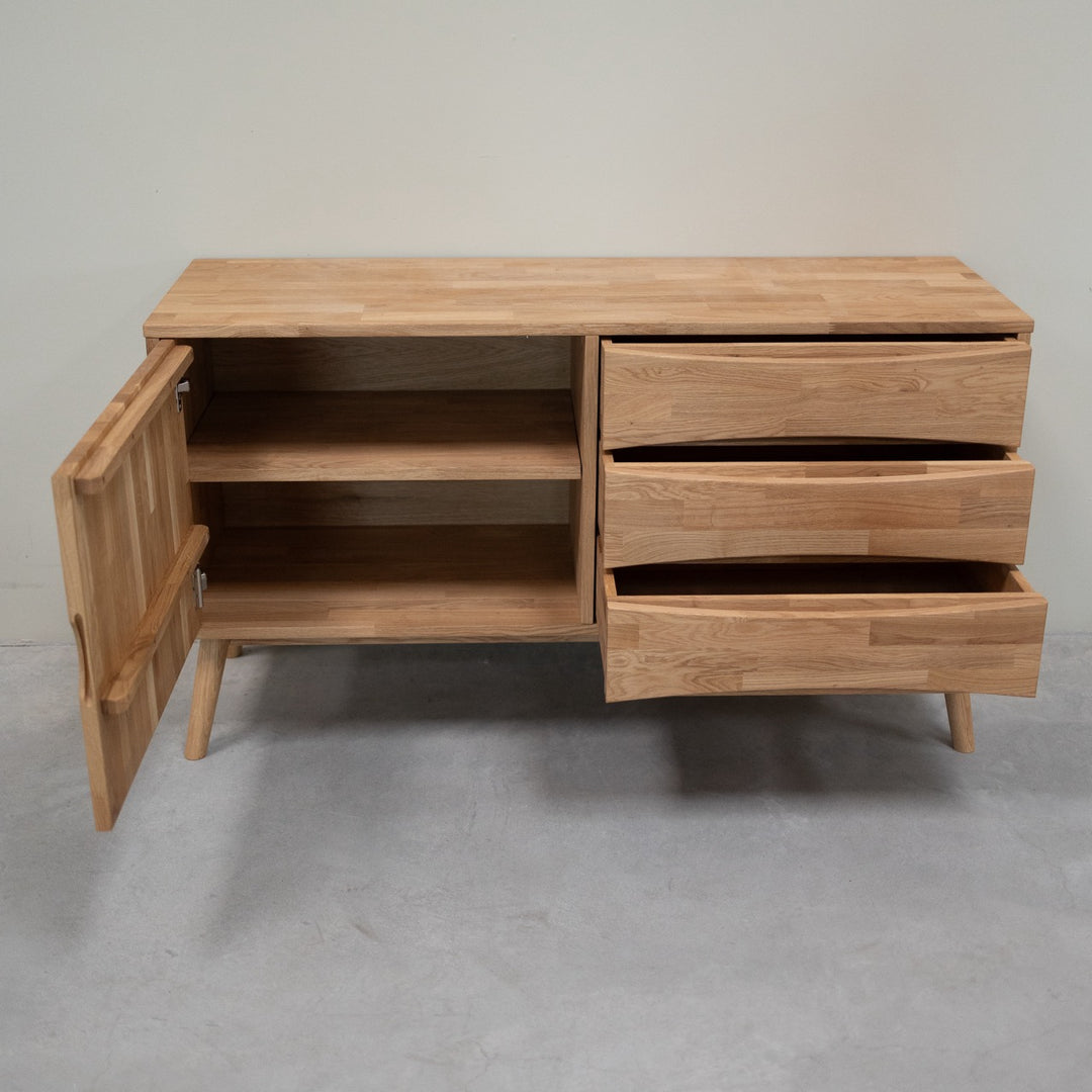 VESKOR Sideboard Eichenholz Kommode aus massiver, nachhaltiger Eiche