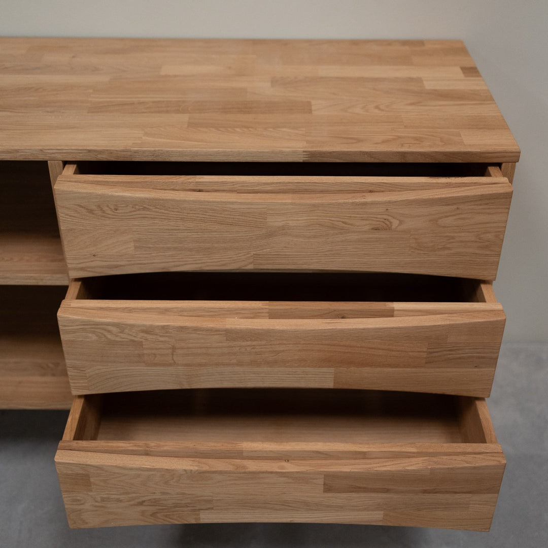 VESKOR Sideboard Eichenholz Kommode aus massiver, nachhaltiger Eiche