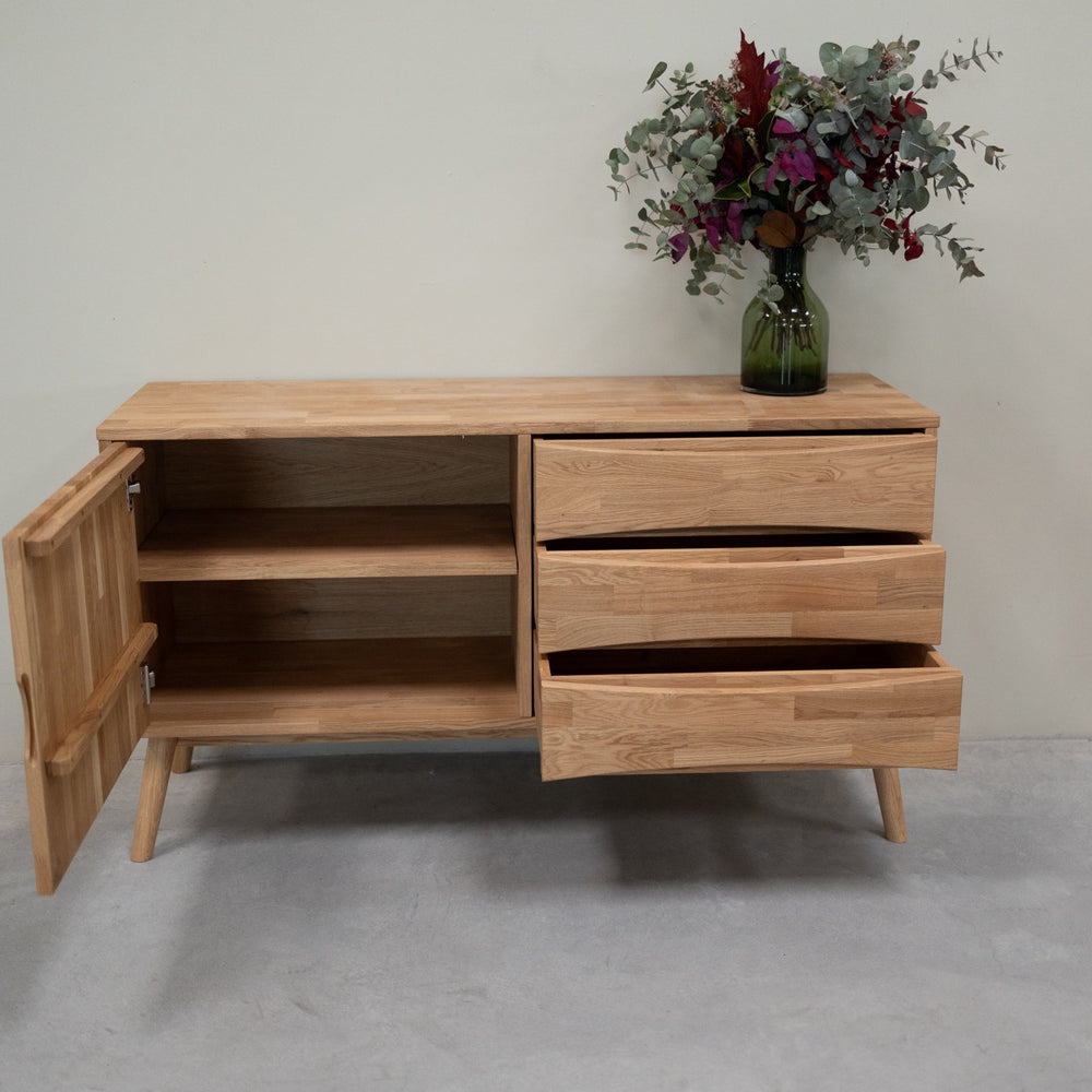 VESKOR Sideboard Eichenholz Kommode aus massiver, nachhaltiger Eiche