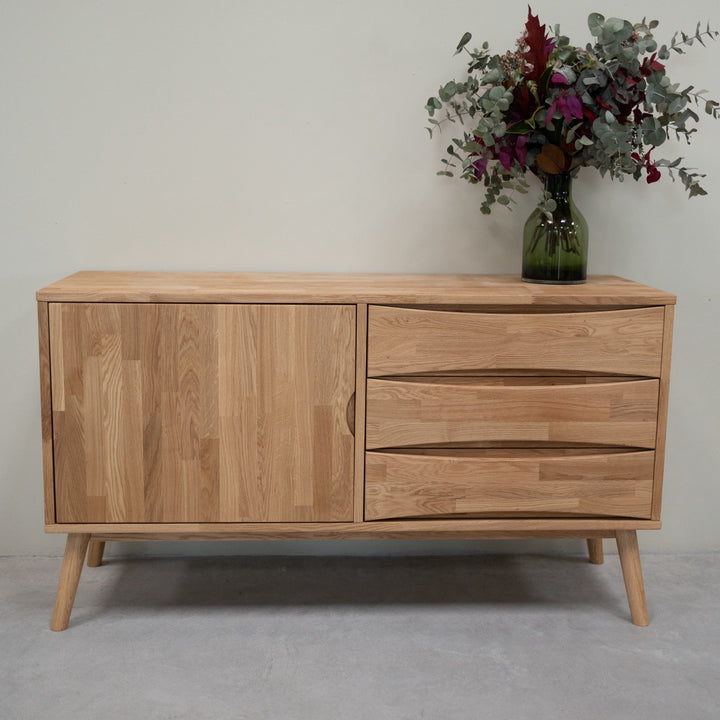 VESKOR Sideboard Eichenholz Kommode aus massiver, nachhaltiger Eiche
