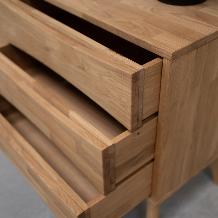 VESKOR Sideboard Eichenholz Kommode aus massiver, nachhaltiger Eiche