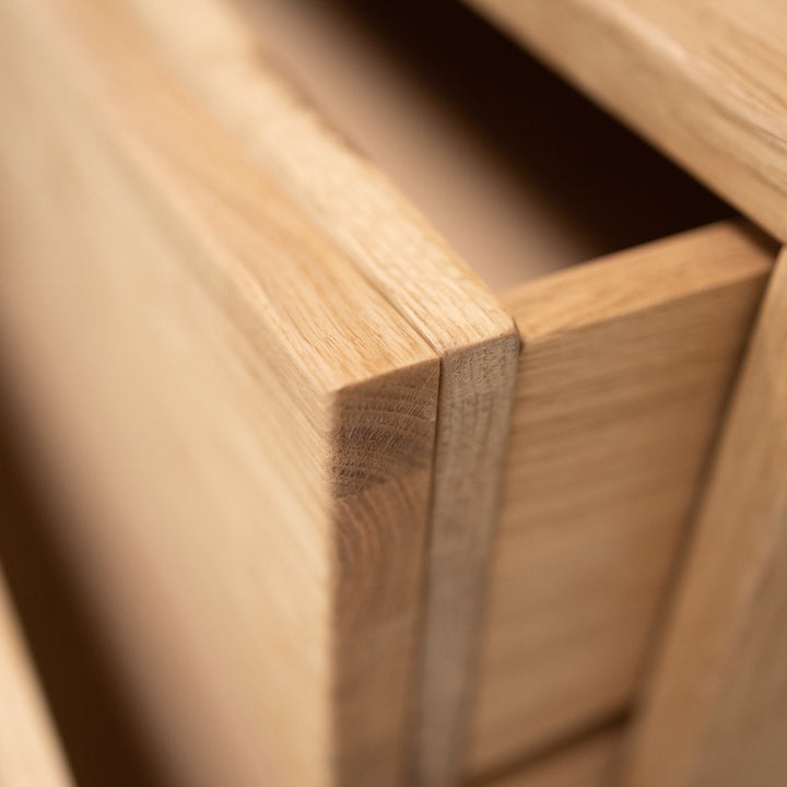 VESKOR Sideboard Eichenholz Kommode aus massiver, nachhaltiger Eiche