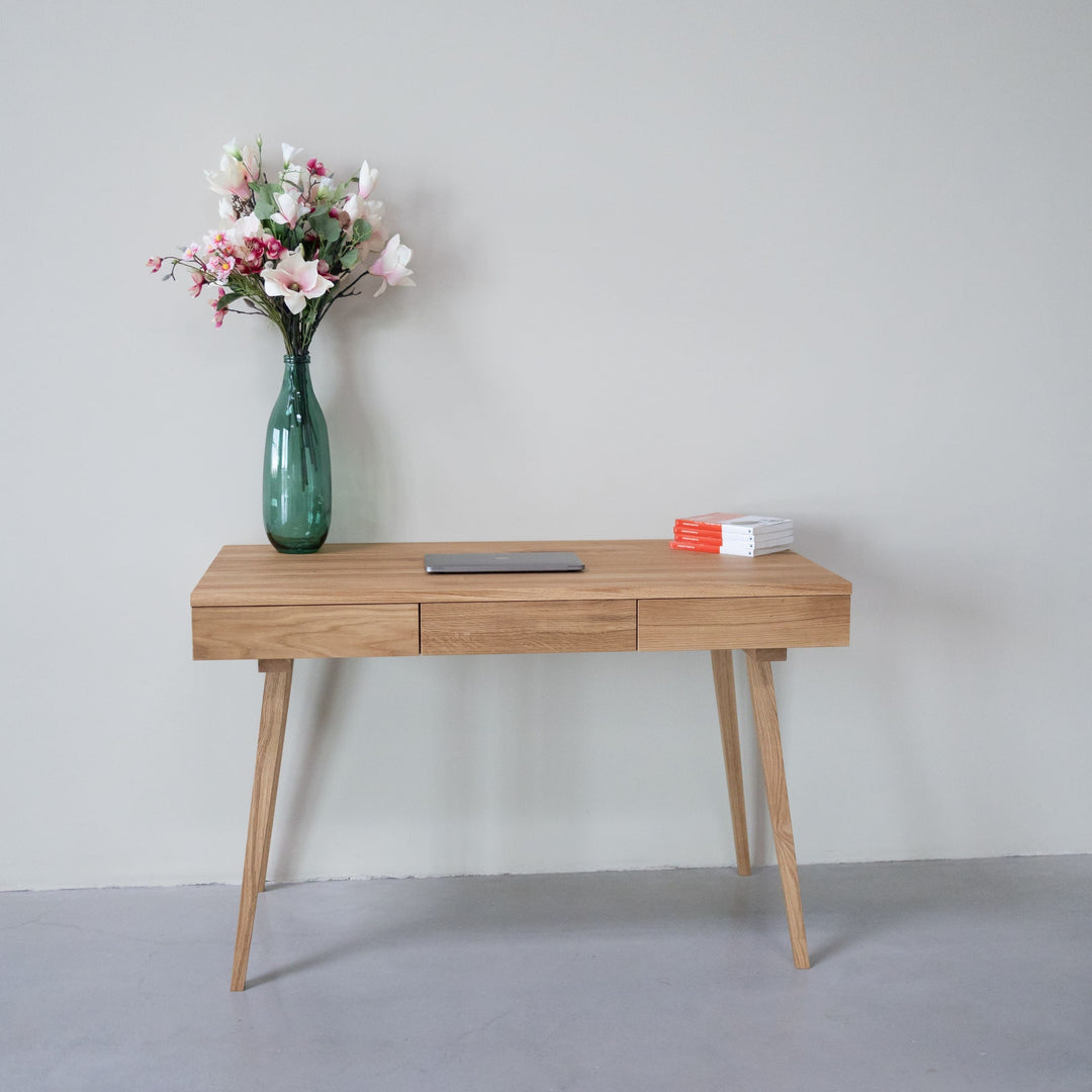 VESKOR Nachhaltiger Eichen-Massivholz-Schreibtisch Malmo 1 Mobel.Store