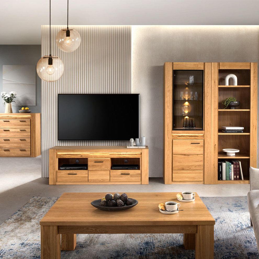 Eiche Honig Bücherregal VELVET 17, 75x42x200 cm. | VESKOR