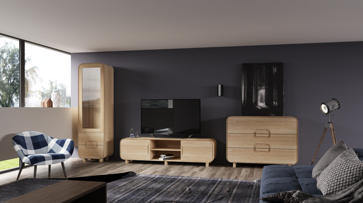 VESKOR Deo TV-Ständer aus massivem Eichenholz Nordische moderne Möbel