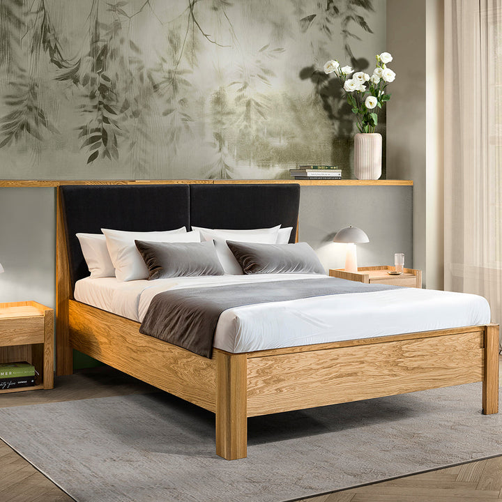 VESKOR Eiche Massivholz Doppelbett LISBOA75