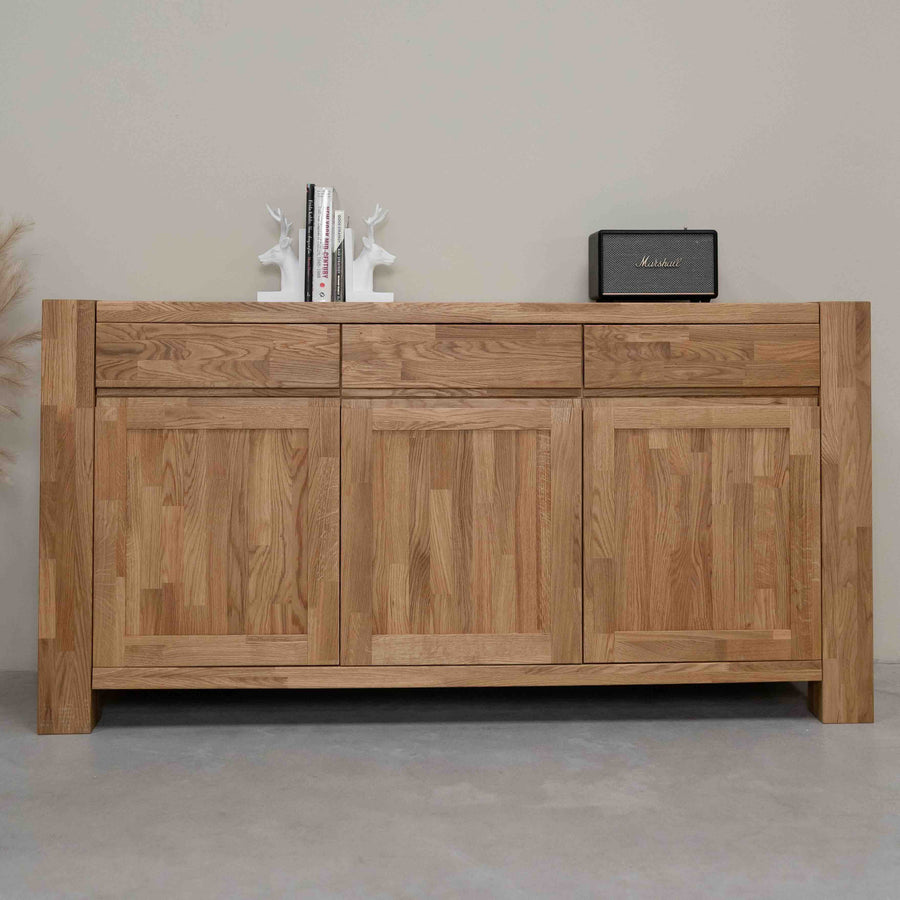 Anrichte aus massiver Eiche BALDER, 160x44x82 cm, VESKOR | VESKOR
