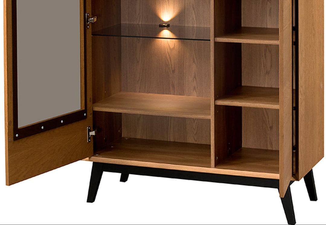 Honig-Eiche Vitrine LAZURE 15, 95×42×125 cm | VESKOR