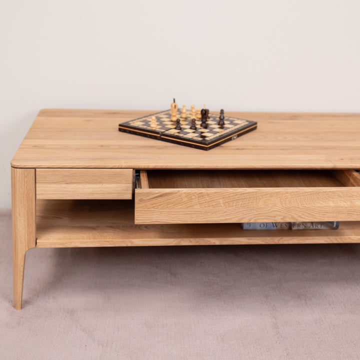 Couchtisch aus massiver Eiche Narvik, 120х60х40 cm. | VESKOR