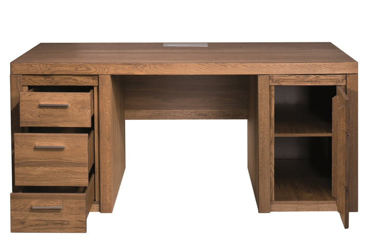VESKOR Schreibtisch aus massiver Eiche aus der Velvet-Kollektion. Nordische Möbel mit modernem Design. 