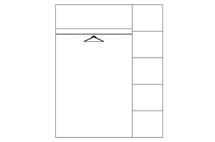 Rustikaler Kleiderschrank aus Eiche VELVET 73 | VESKOR