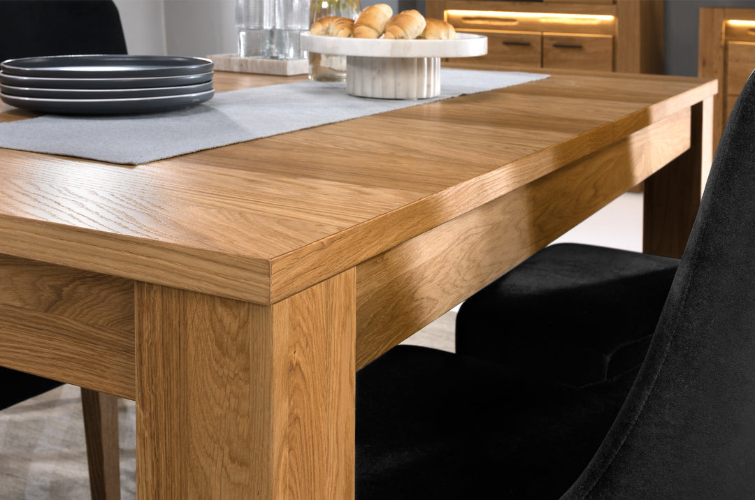 Ausziehbarer Esstisch Eichenholz VELVET 40, 160-250x90x78 cm | VESKOR