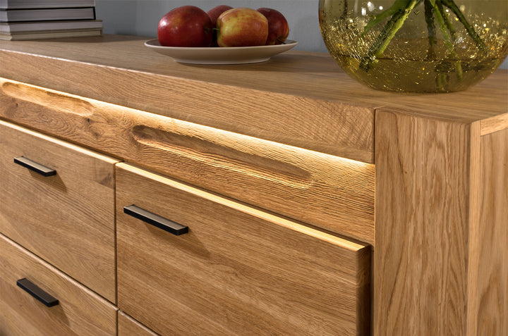 Kommode VELVET 44 Eiche, 125x42x88 cm | VESKOR