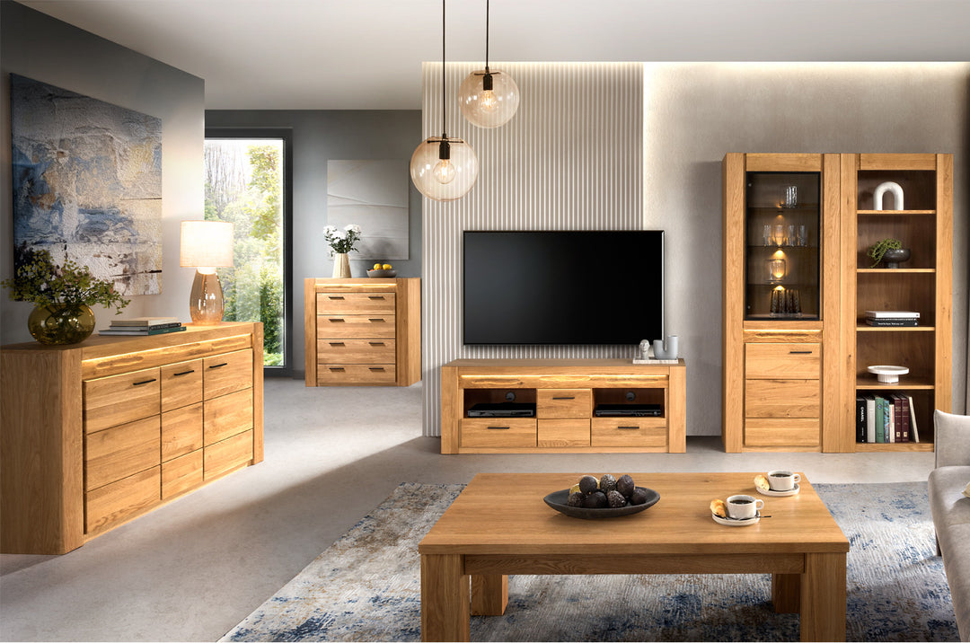 VELVET 11 Eichenvitrine, 75x42x200 cm | VESKOR