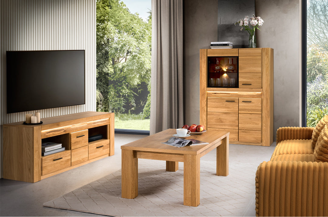 VELVET 15 Eichenvitrine, 110x42x150 cm | VESKOR